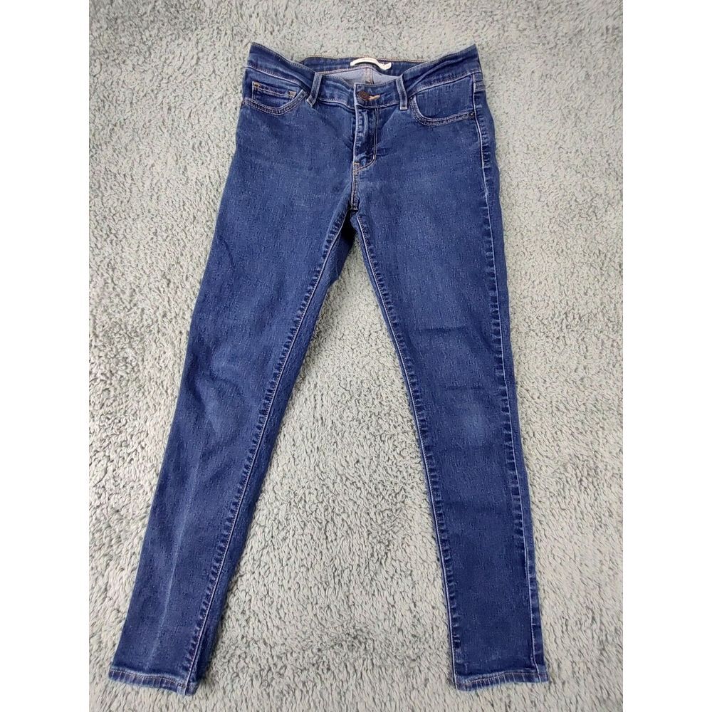 Levis 711 Skinny Jeans Women's 26 W28 L25‎ Blue Denim Cotton Blend
